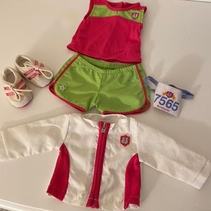 American Girl doll track uniform